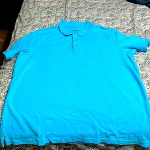 Lands End Traditional Fit Polo shirt Baby Blue Size L 42-44